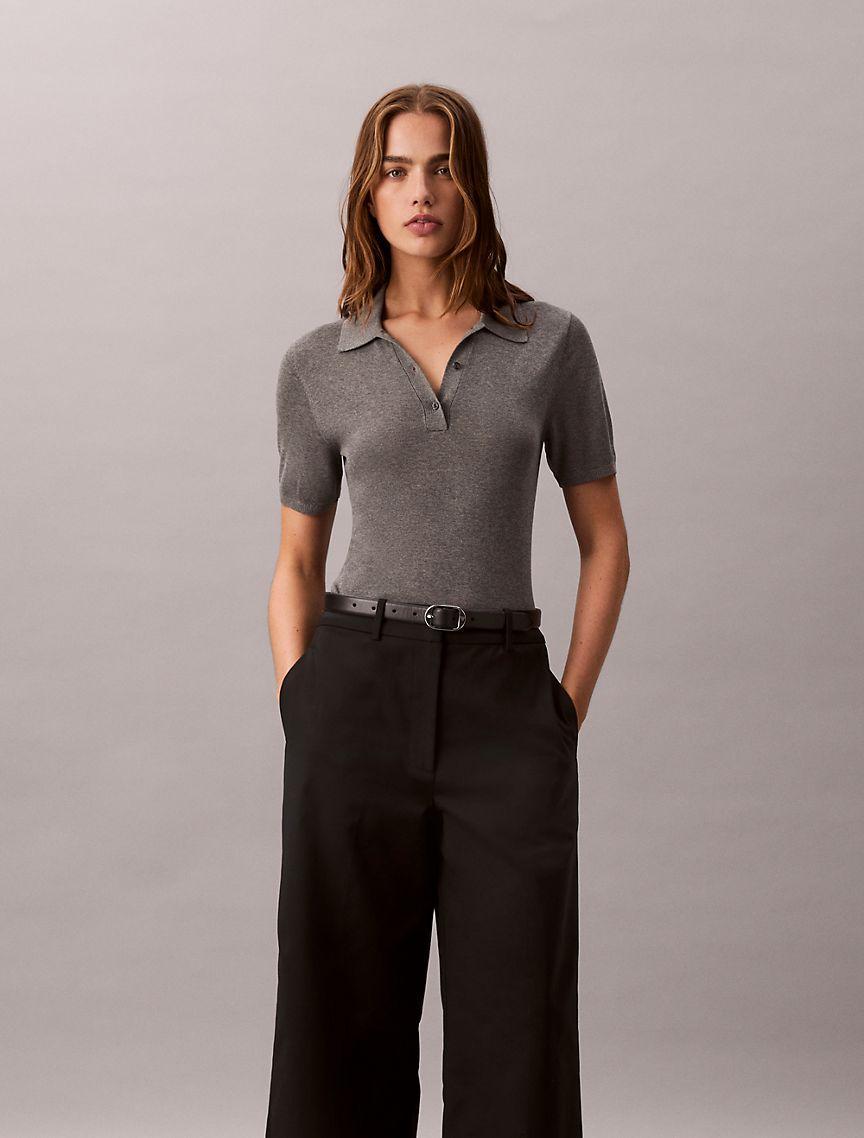Wide Leg Cropped Chino Pant Product Image
