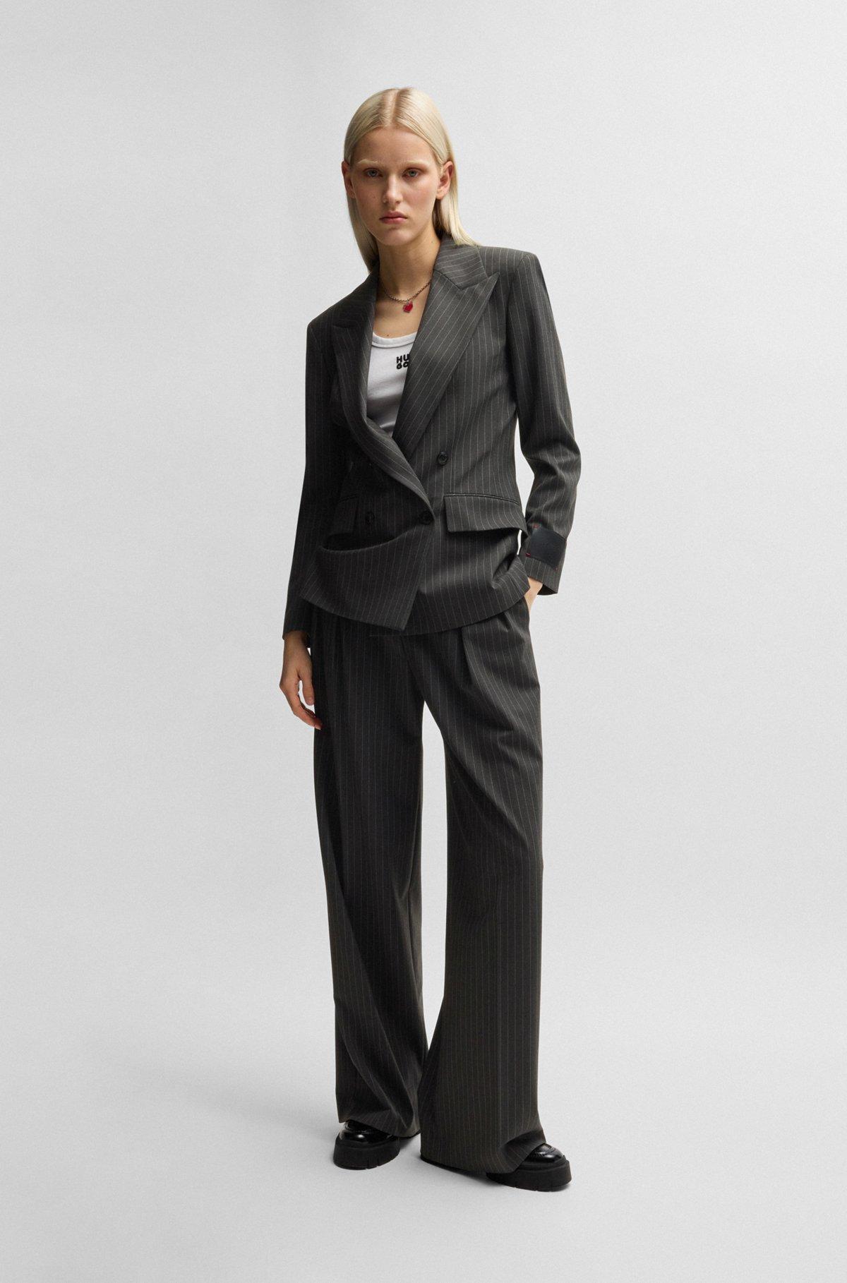 Regular-fit blazer in pinstripe stretch material Product Image