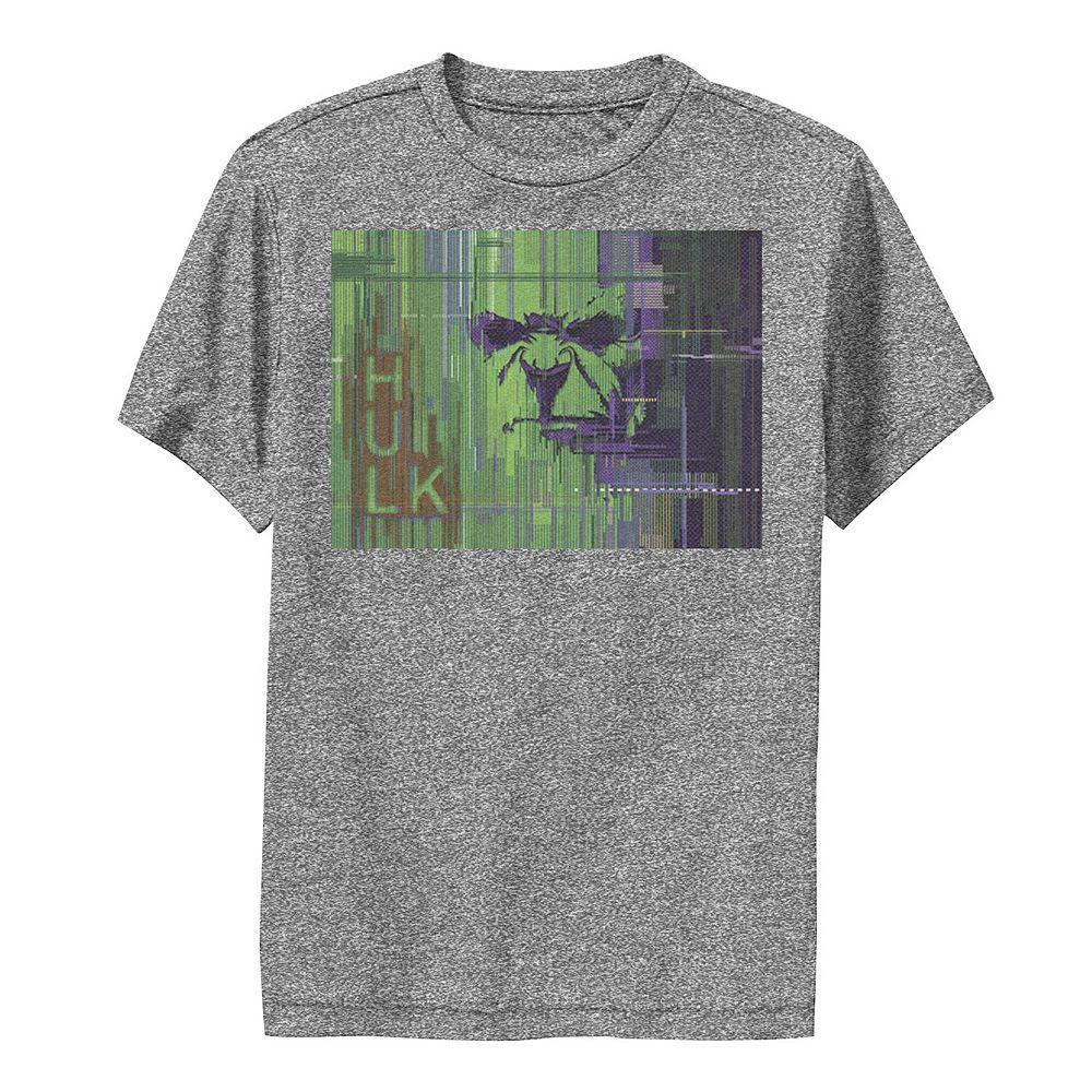 Boys 8-20 Marvel The Hulk Glitched Poster Performance Graphic Tee, Boy's,  Product Image