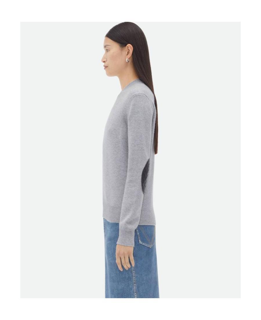 BOTTEGA VENETA Fine-knit Mélange Jumper In Gray Product Image