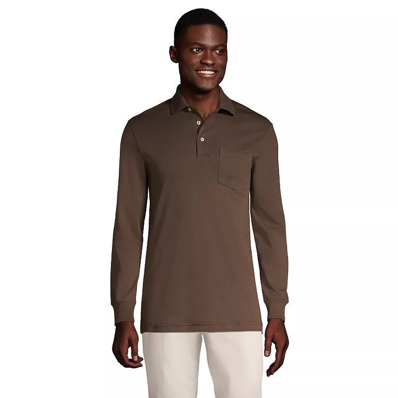 Men's Lands' End Classic-Fit Super Soft Supima Pocket Polo,  Product Image