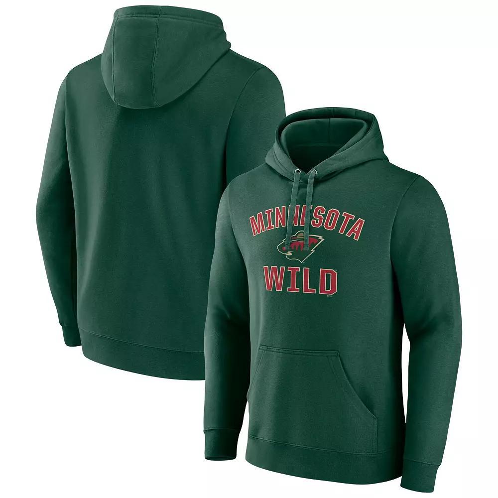 Men's Fanatics Green Minnesota Wild Victory Arch Pullover Hoodie,  Product Image
