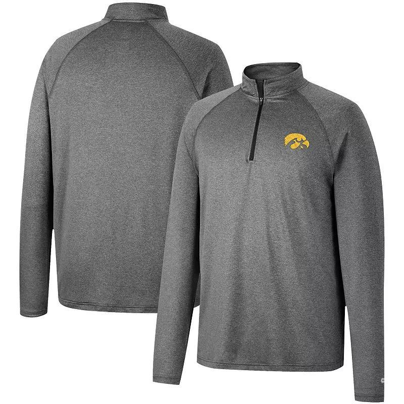 Mens Colosseum Heathered Gray Oklahoma Sooners Earth First Raglan Quarter-Zip Windshirt Product Image