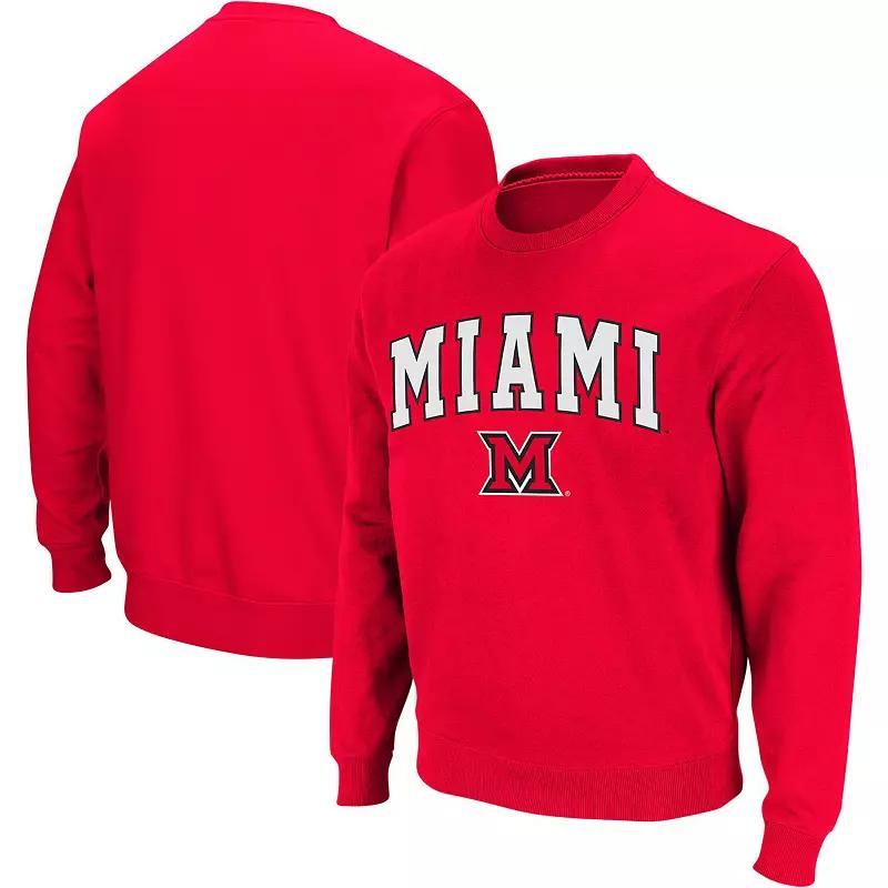 Mens Colosseum Louisville Cardinals Arch & Logo Crew Neck Sweatshirt Product Image