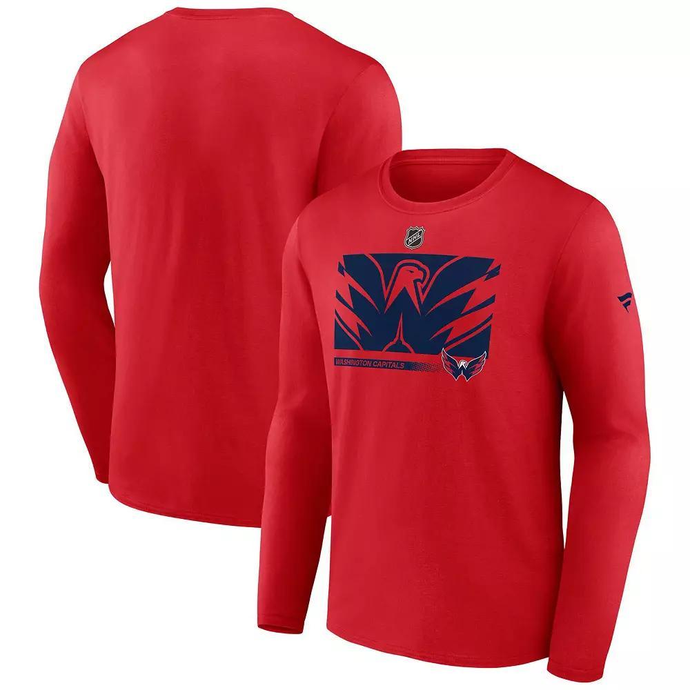 Men's Fanatics Red Washington Capitals Authentic Pro Core Collection Secondary Long Sleeve T-Shirt,  Product Image
