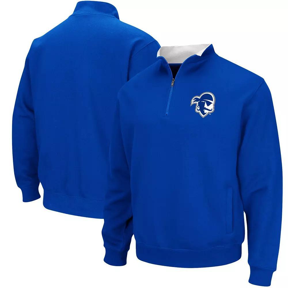 Men's Colosseum Blue Seton Hall Pirates Tortugas Logo Quarter-Zip Jacket,  Product Image