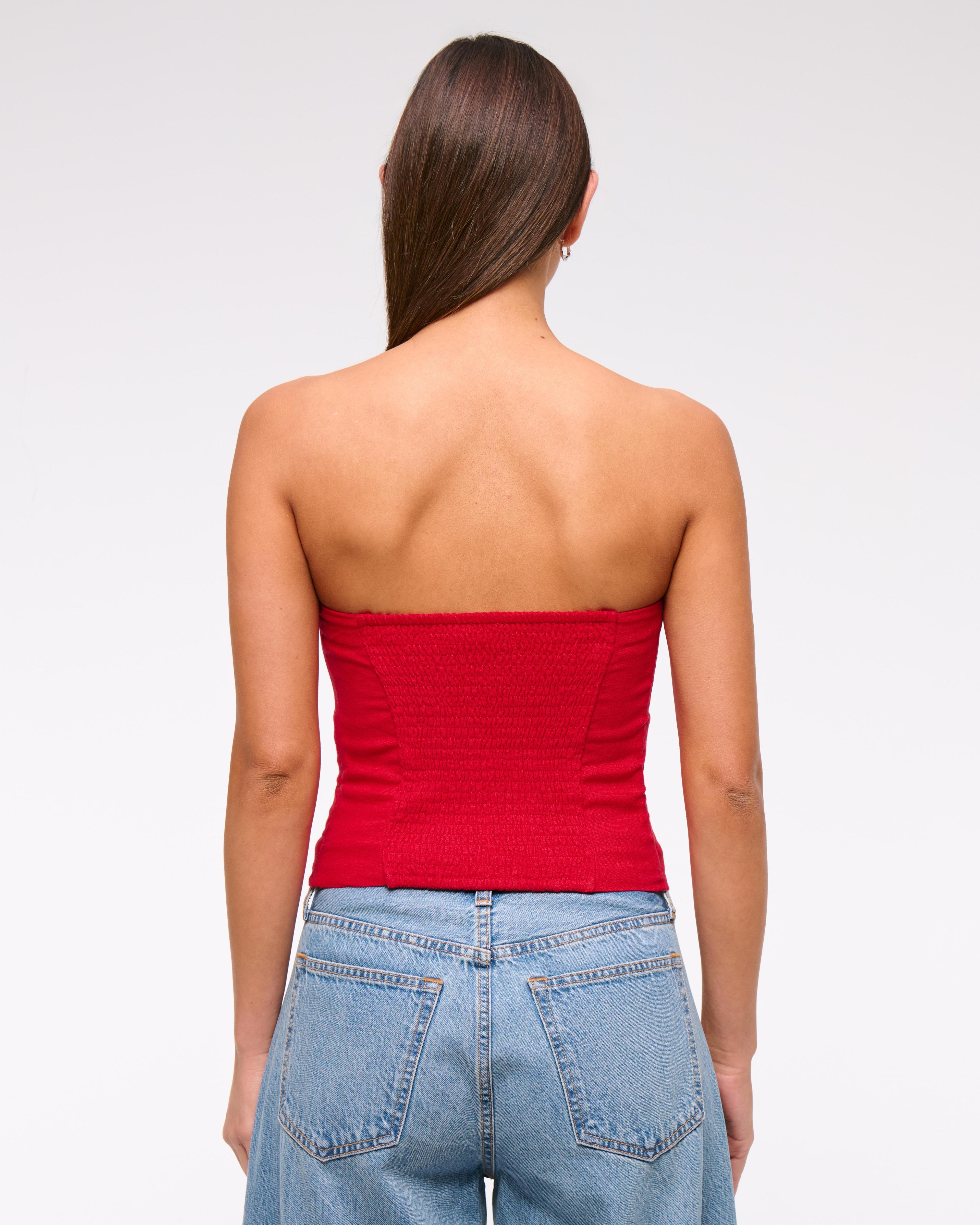 Strapless Cropped Vest Top Product Image