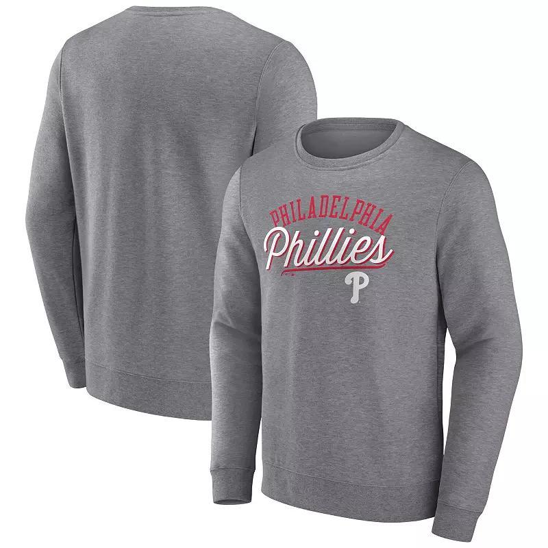 Mens Fanatics Branded Heather Gray Philadelphia Phillies Simplicity Pullover Sweatshirt Product Image