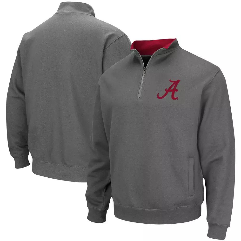 Men's Colosseum Charcoal Alabama Crimson Tide Tortugas Logo Quarter-Zip Pullover Jacket,  Product Image