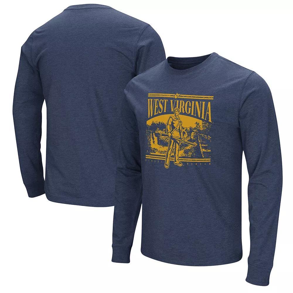 Men's Colosseum Navy West Virginia Mountaineers 2024 Fan Long Sleeve T-Shirt, Size: Large, Blue Product Image