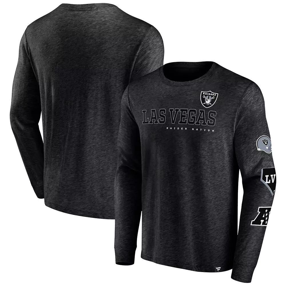 Men's Fanatics Branded Black Las Vegas Raiders High Whip Pitcher Long Sleeve T-Shirt,  Product Image