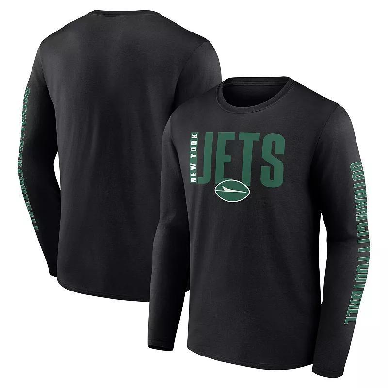 Men's Fanatics Black New York Jets Vision Long Sleeve T-Shirt, Size: 3XL Product Image