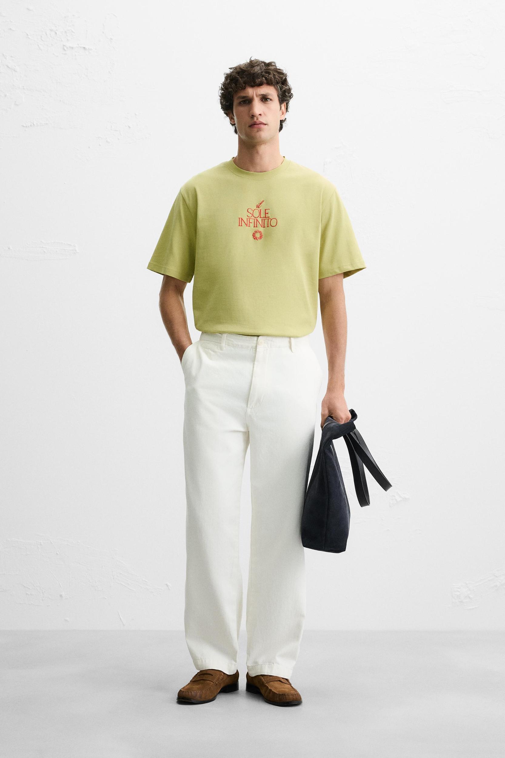 EMBROIDERED TEXT T-SHIRT Product Image