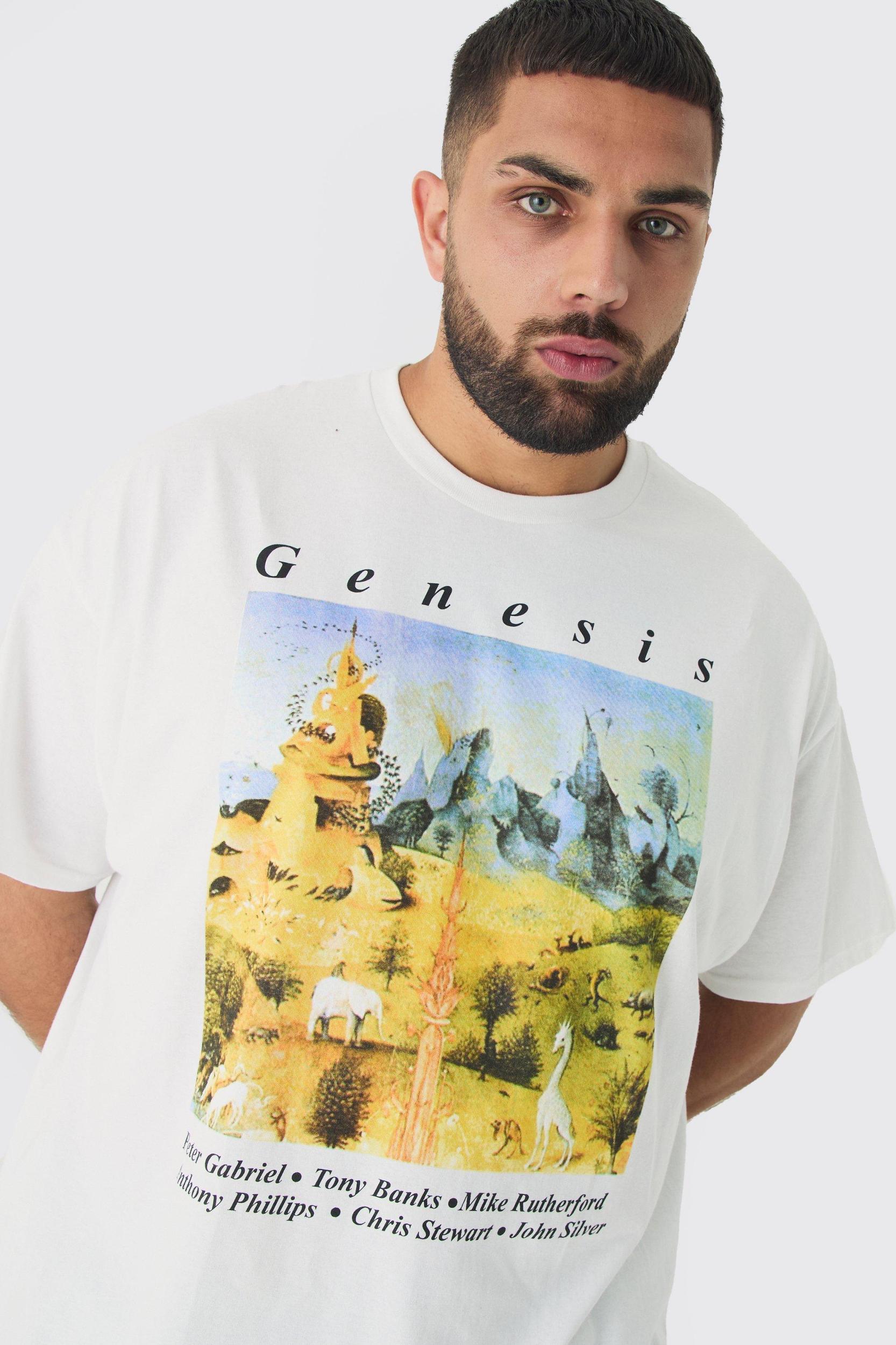 Plus Genesis License Print T-shirt | boohooMAN USA Product Image