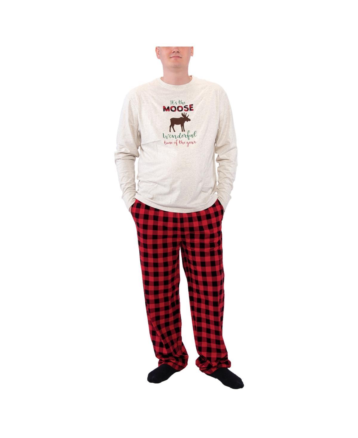 Hudson Baby Hudson Mens Holiday Pajamas Moose wonderful time Product Image