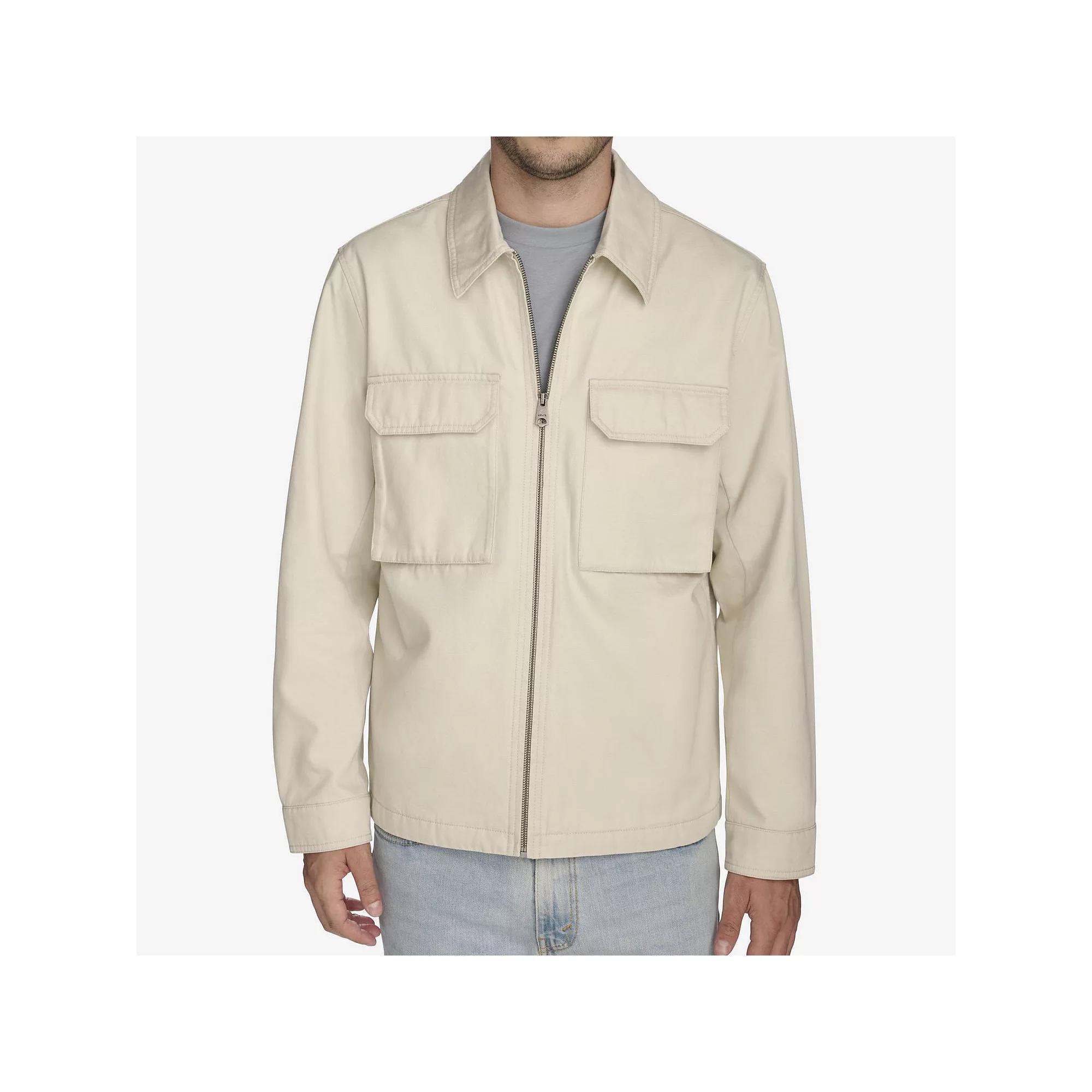Men's Levi's® Cotton Utility Shacket, Size: Large, Ivory Product Image