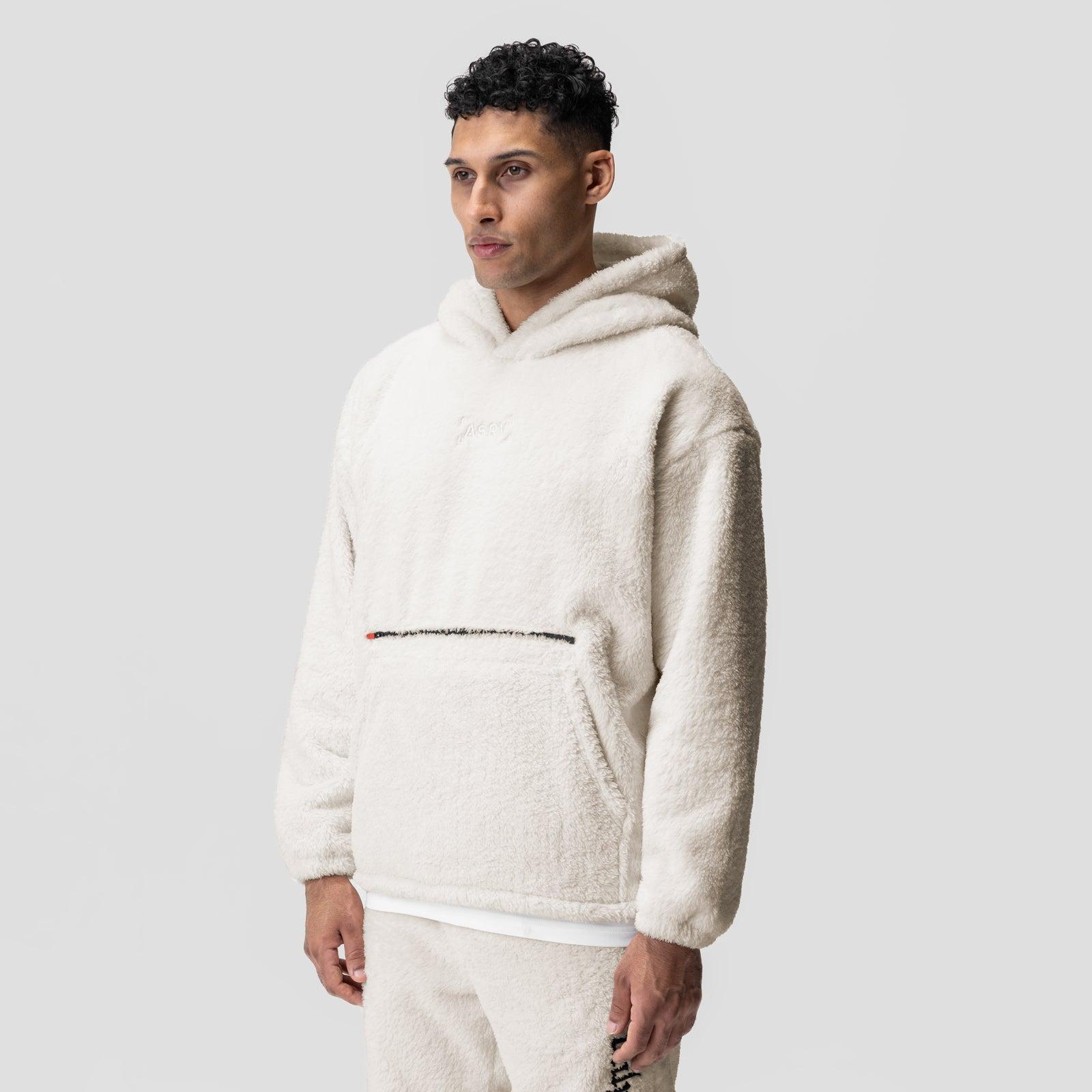 0553. Sherpa Recovery Hoodie - Ivory Cream/Black "Wings" Product Image