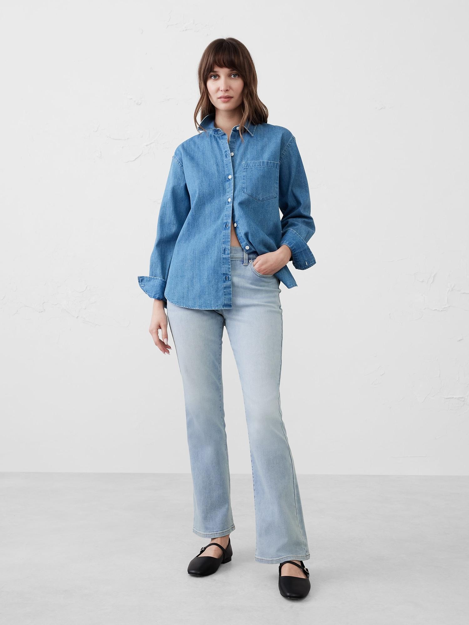 Mid-Rise Bootcut Jean Product Image