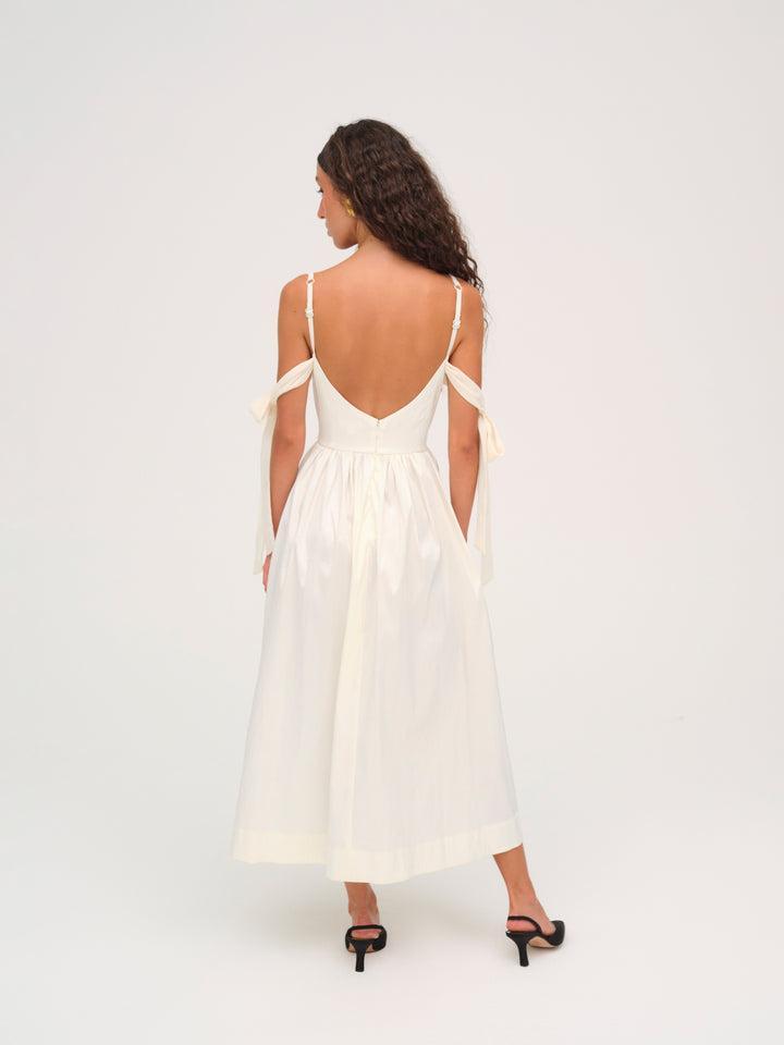 Heidi Midi Dress — Ivory Product Image