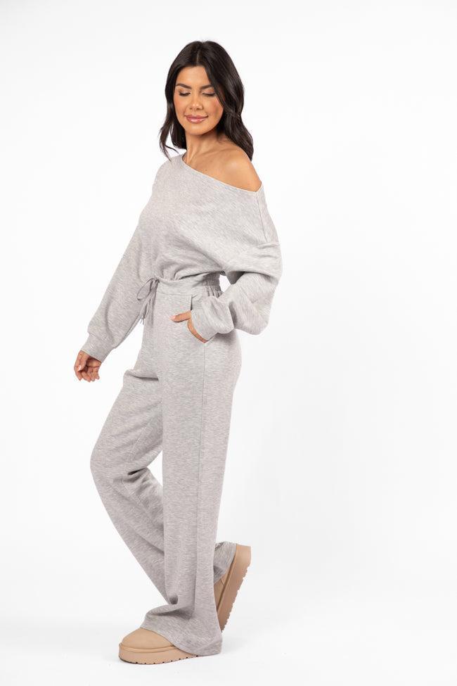 Wear It Out Heather Grey Boat Neck Jumpsuit FINAL SALE Product Image