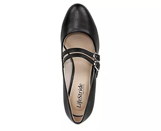 LifeStride True Women's Mary Jane Pumps, Size: 6 Wide, Black Patent Product Image