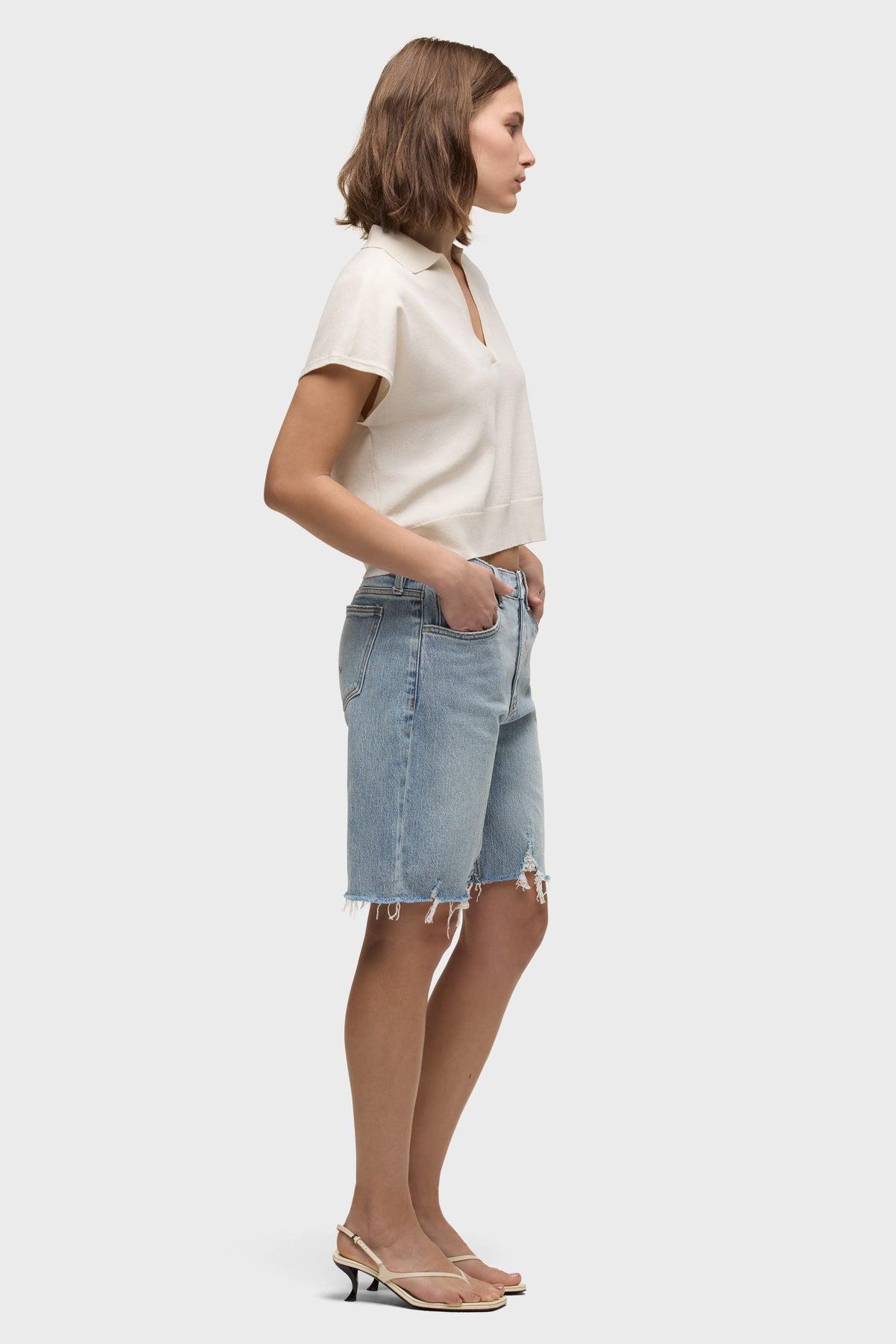 Draped Collared Sweater Female Product Image