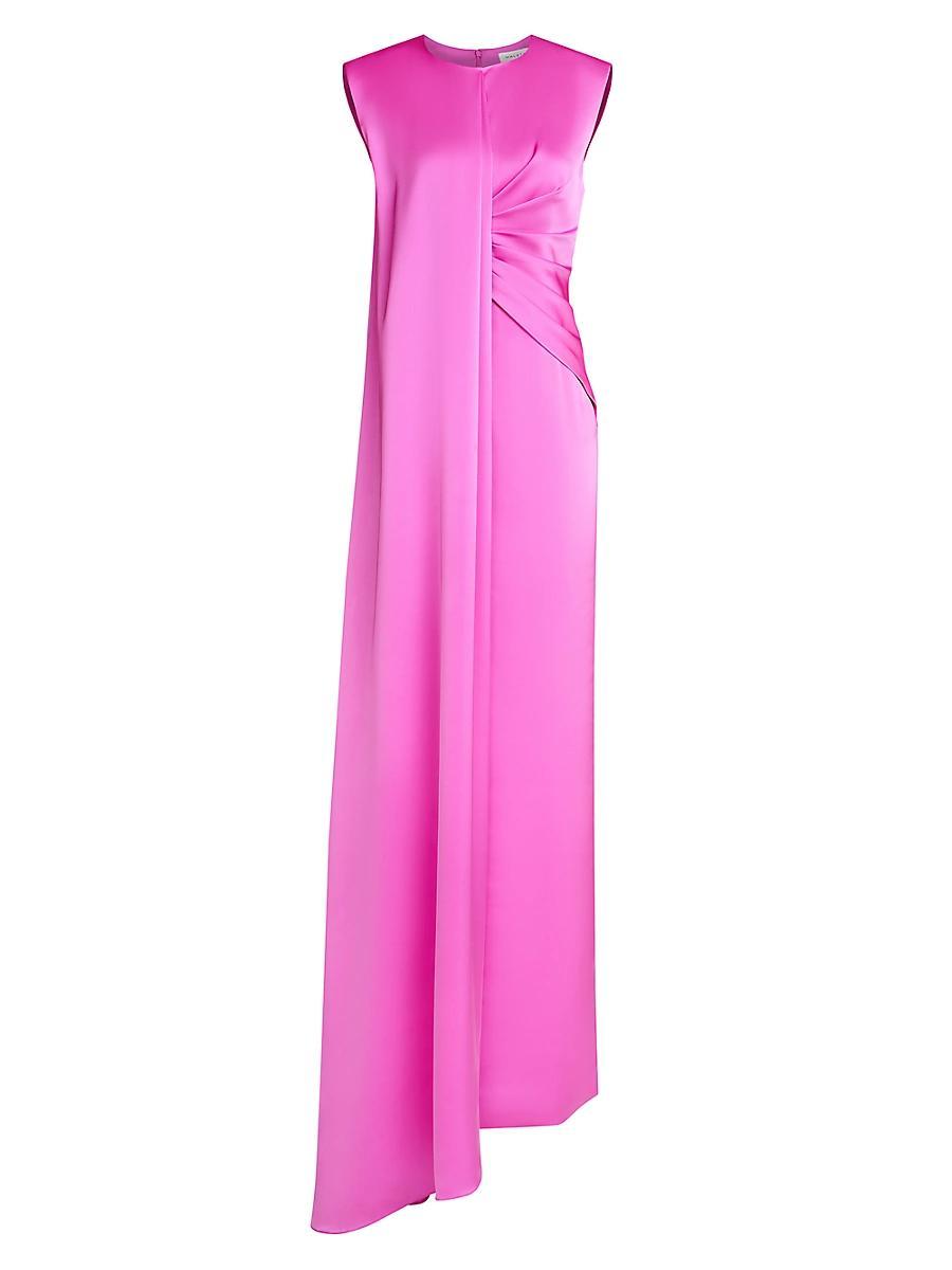 Womens Tara Satin Pleated Gown Product Image