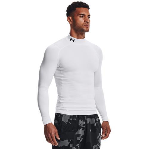 Under Armour Mens Under Armour CG Armour Comp Mock - Mens White/Black Product Image