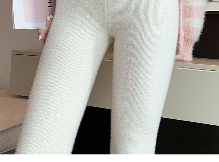 High Waist Plain Leggings Product Image