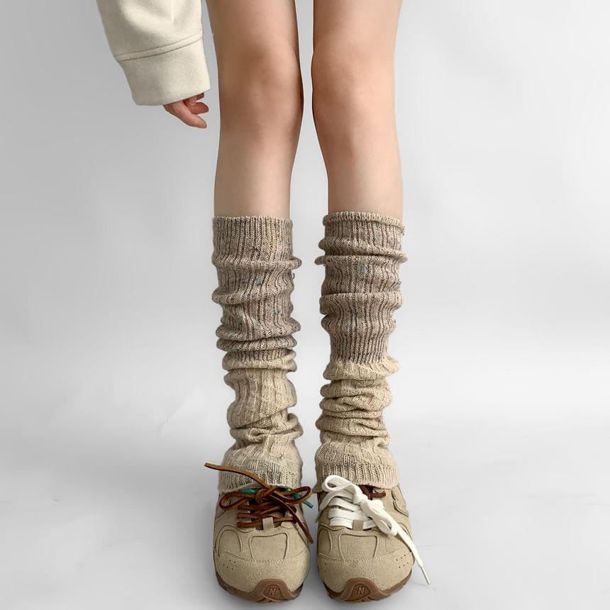 Two Tone Knit Leg Warmers Product Image