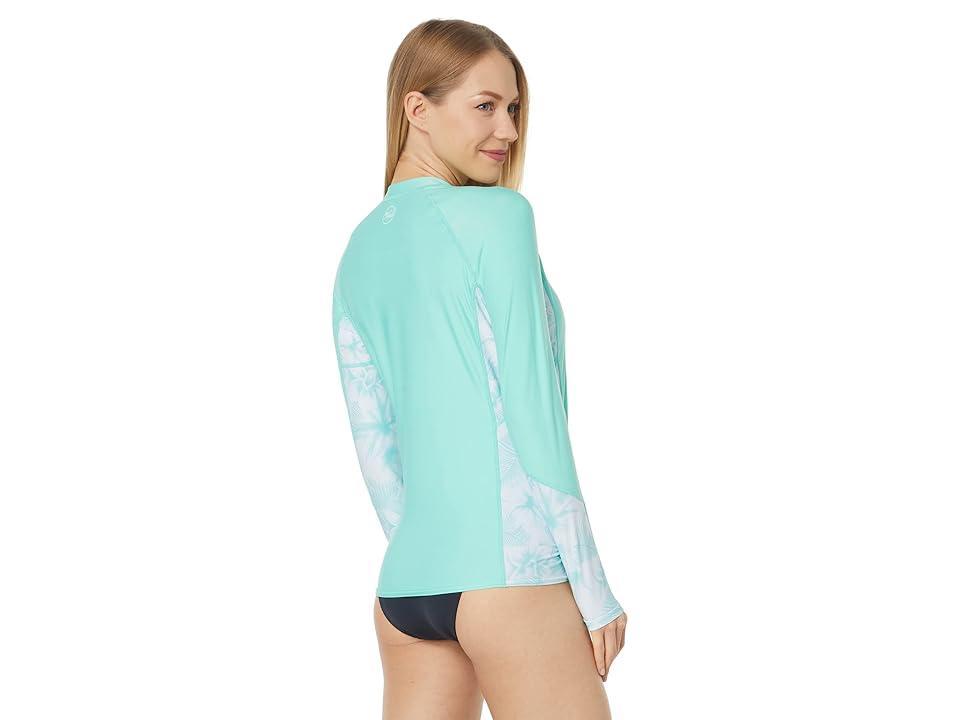 O'Neill Graphic Long Sleeve Sun Shirt (Opal/Mir Trop) Women's Swimwear Product Image