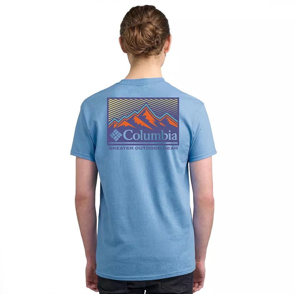 Men's Columbia Short Sleeve Graphic Tee, Size: XL, Silver Blue Product Image