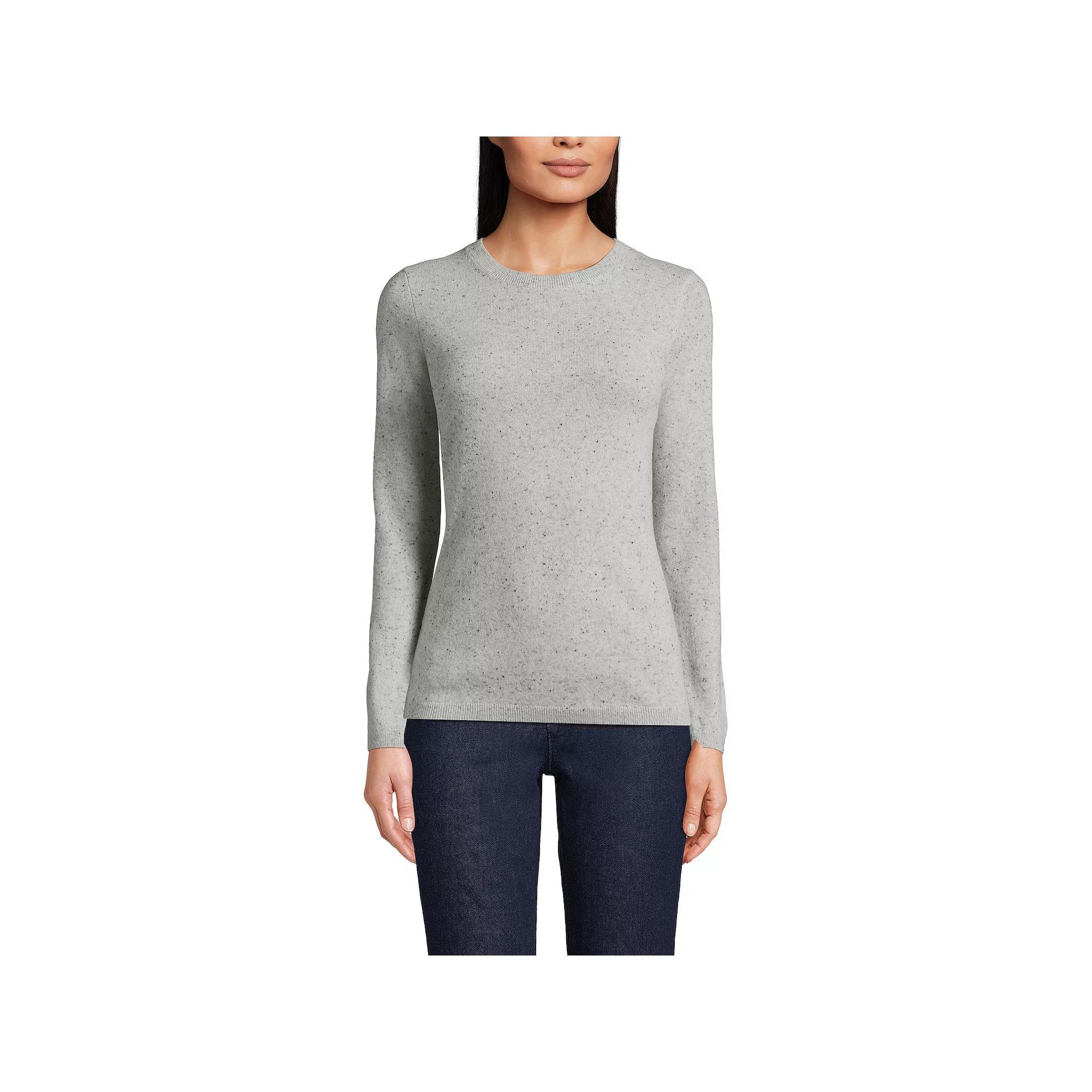Women's Lands' End Crewneck Cashmere Sweater,  Product Image