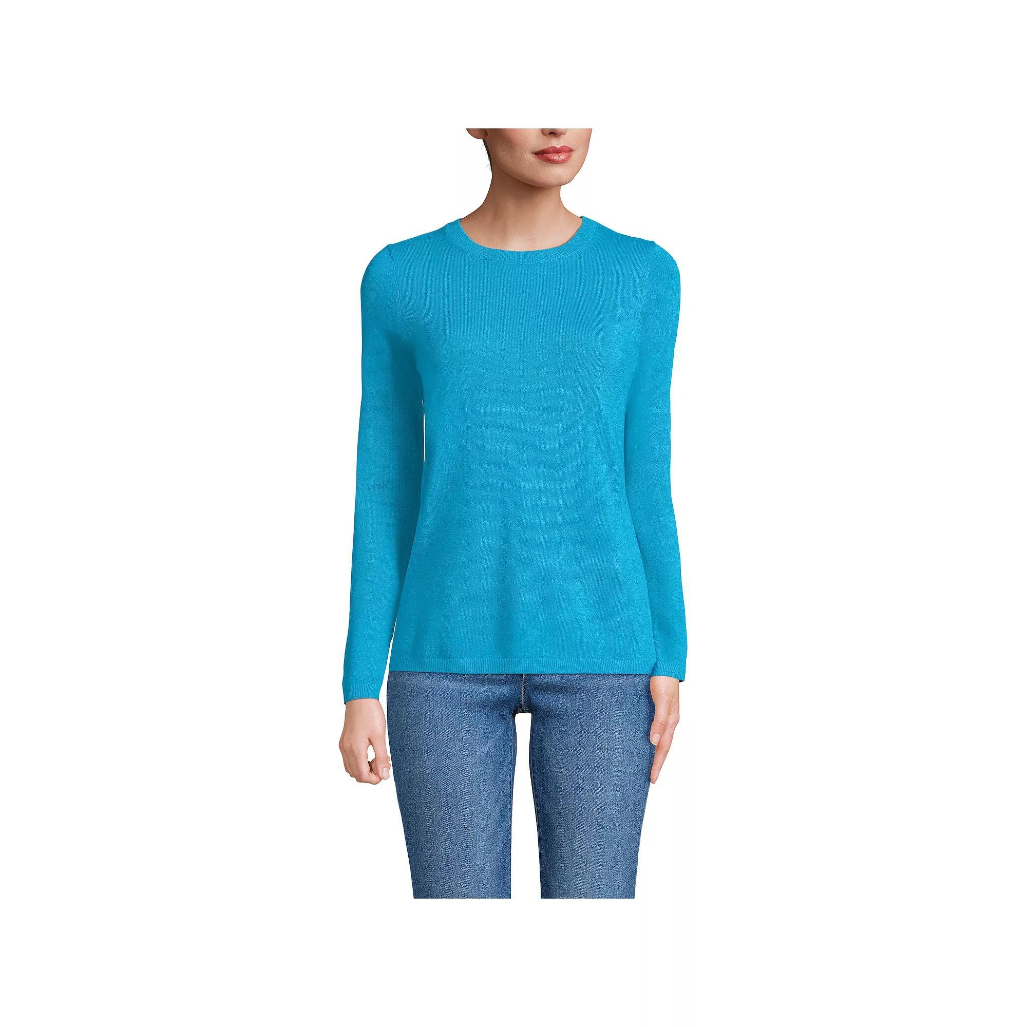 Women's Lands' End Crewneck Cashmere Sweater,  Product Image