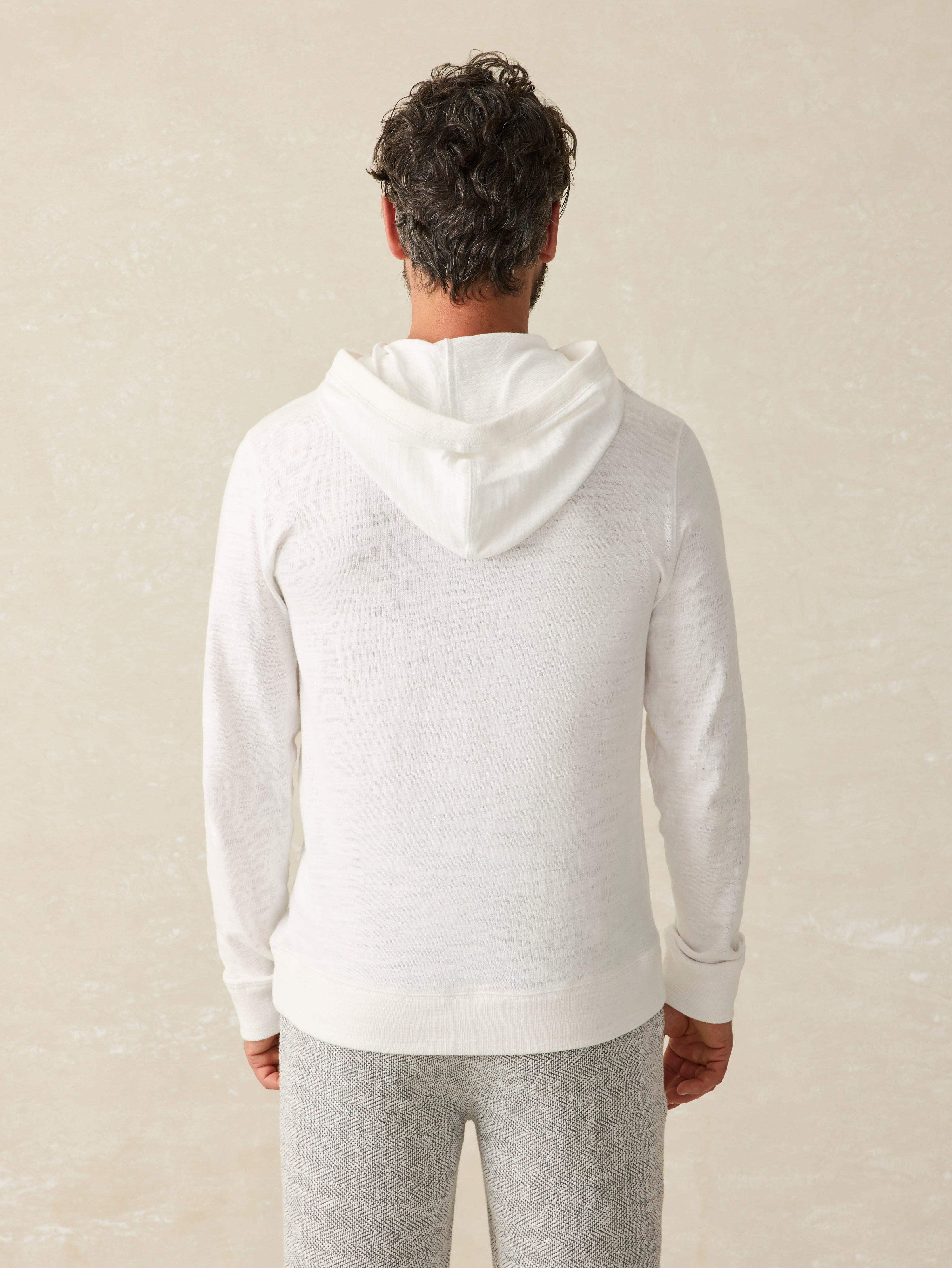 Sunwashed Slub Hoodie (Tall) - White Male Product Image