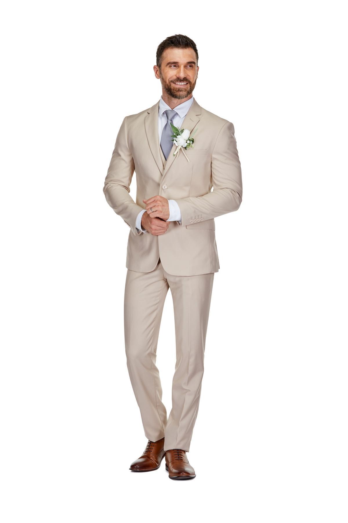 Braveman Mens 3-Piece Premium Vested 3-Piece Slim Fit Suit Product Image