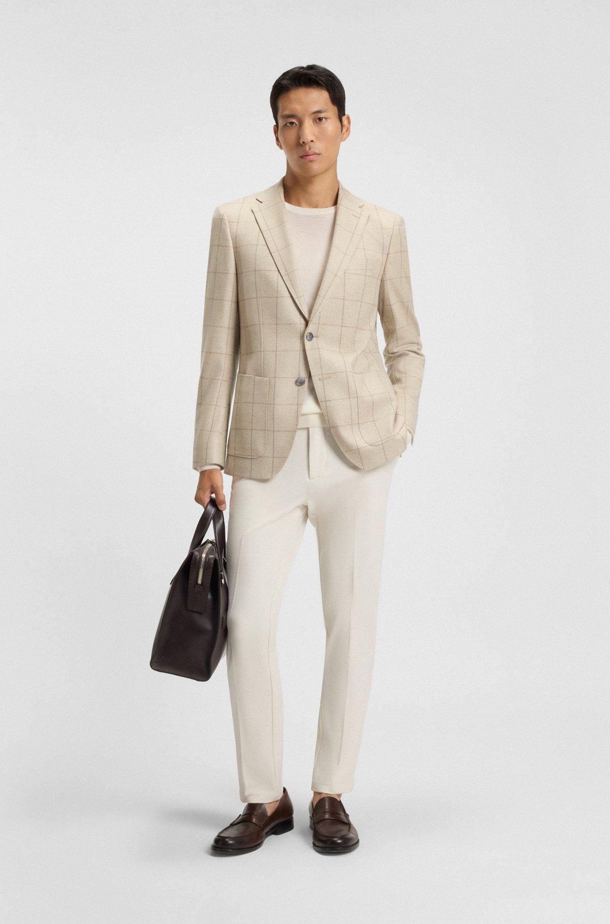 Slim-fit sweater in merino wool with crew neckline Product Image