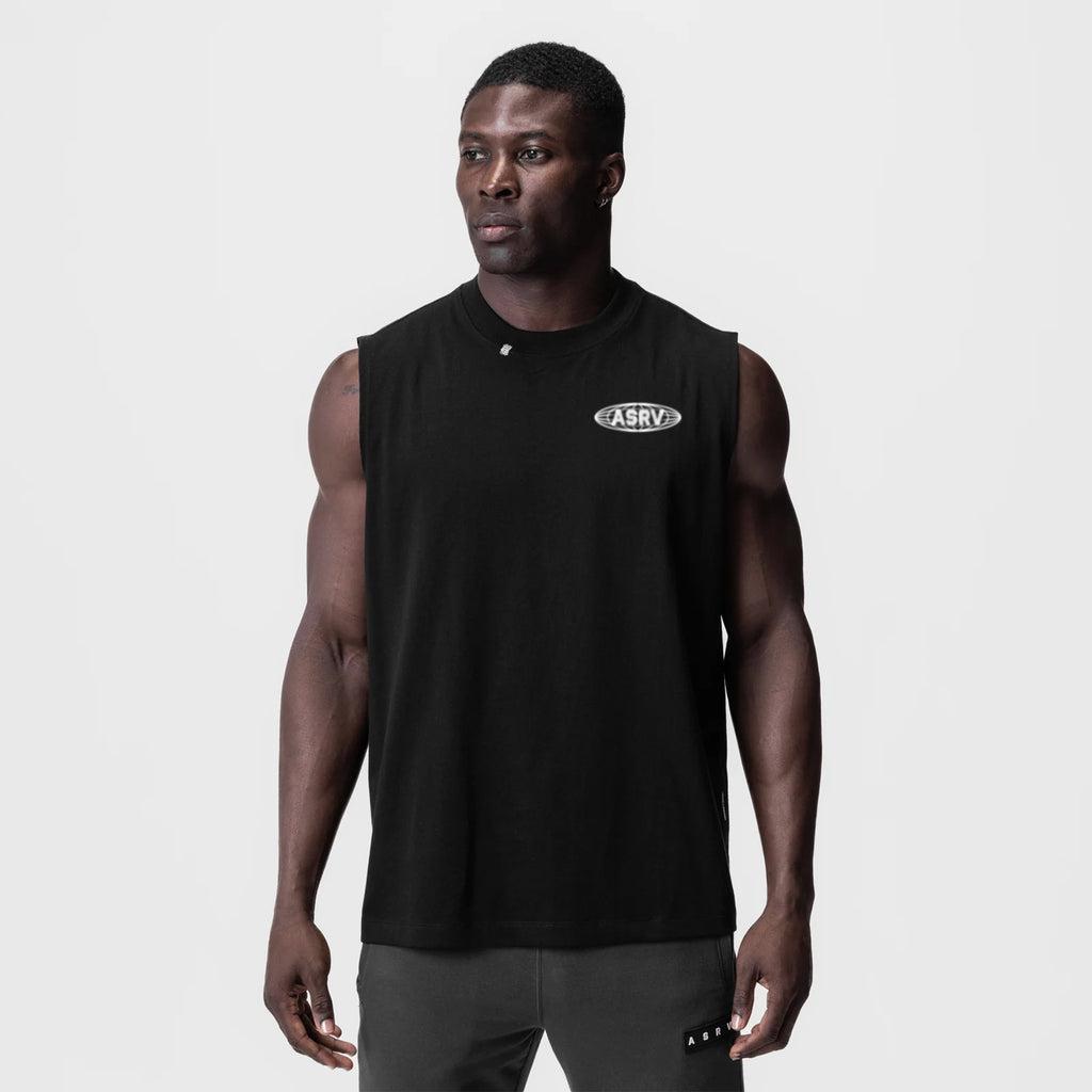 0807. Tech Essential™ Relaxed Cutoff - Black "Global Reach" Product Image