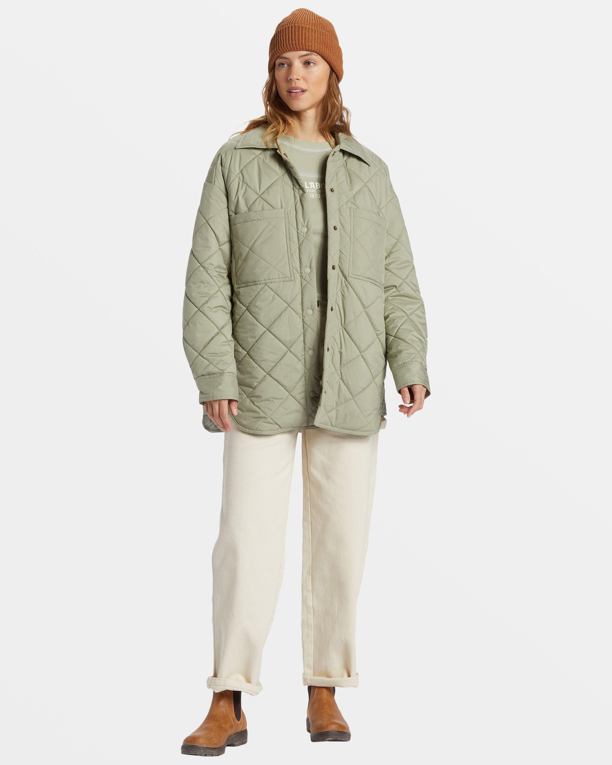 Transport Shacket Snap Front Overshirt - Seagrass Female Product Image