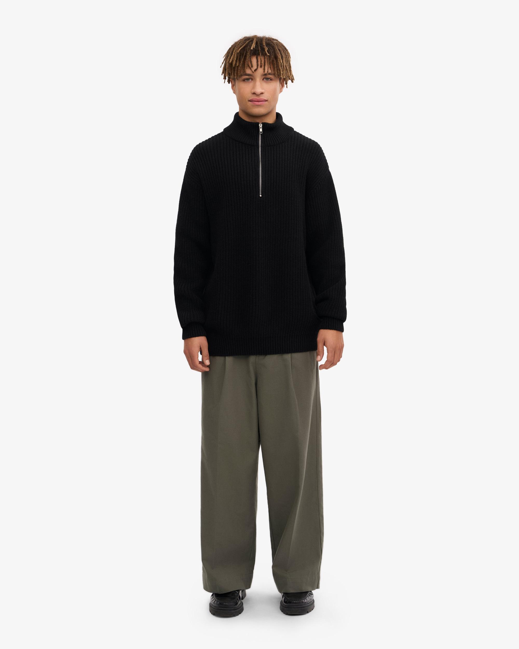 Merino Quarter Zip - Lava Grey Product Image