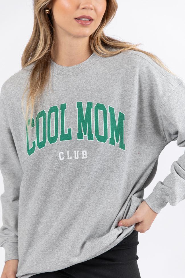 Cool Mom Club Light Grey Oversized Graphic Sweatshirt SALE Product Image