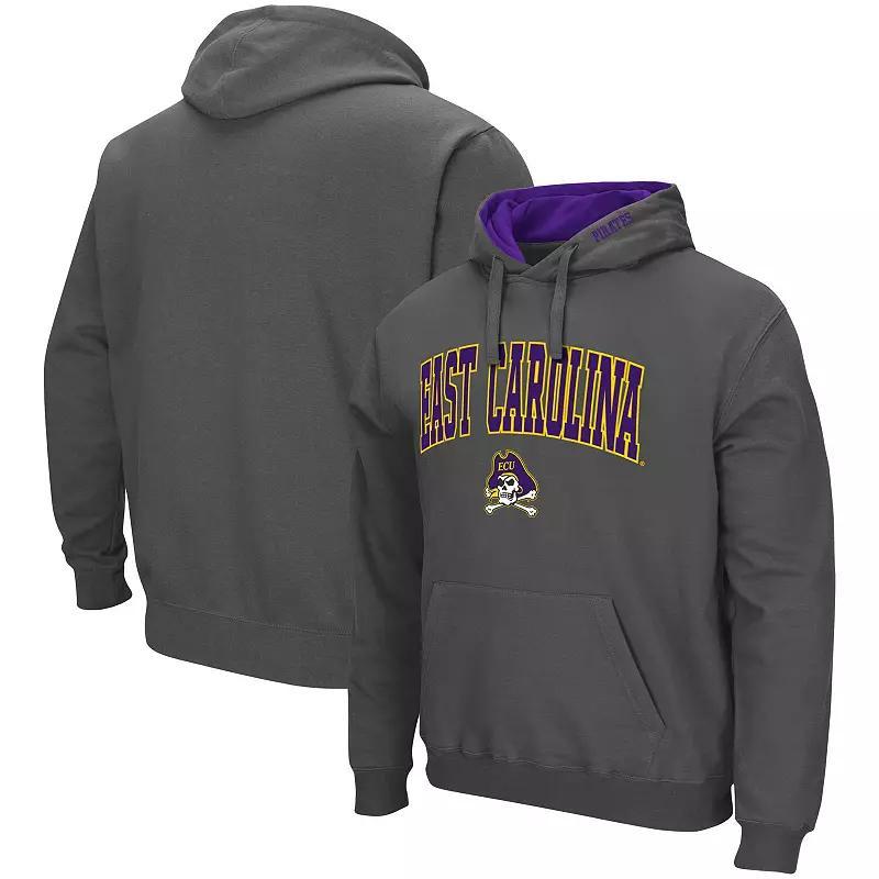 Mens Colosseum Black ECU Pirates Arch and Logo Pullover Hoodie Product Image