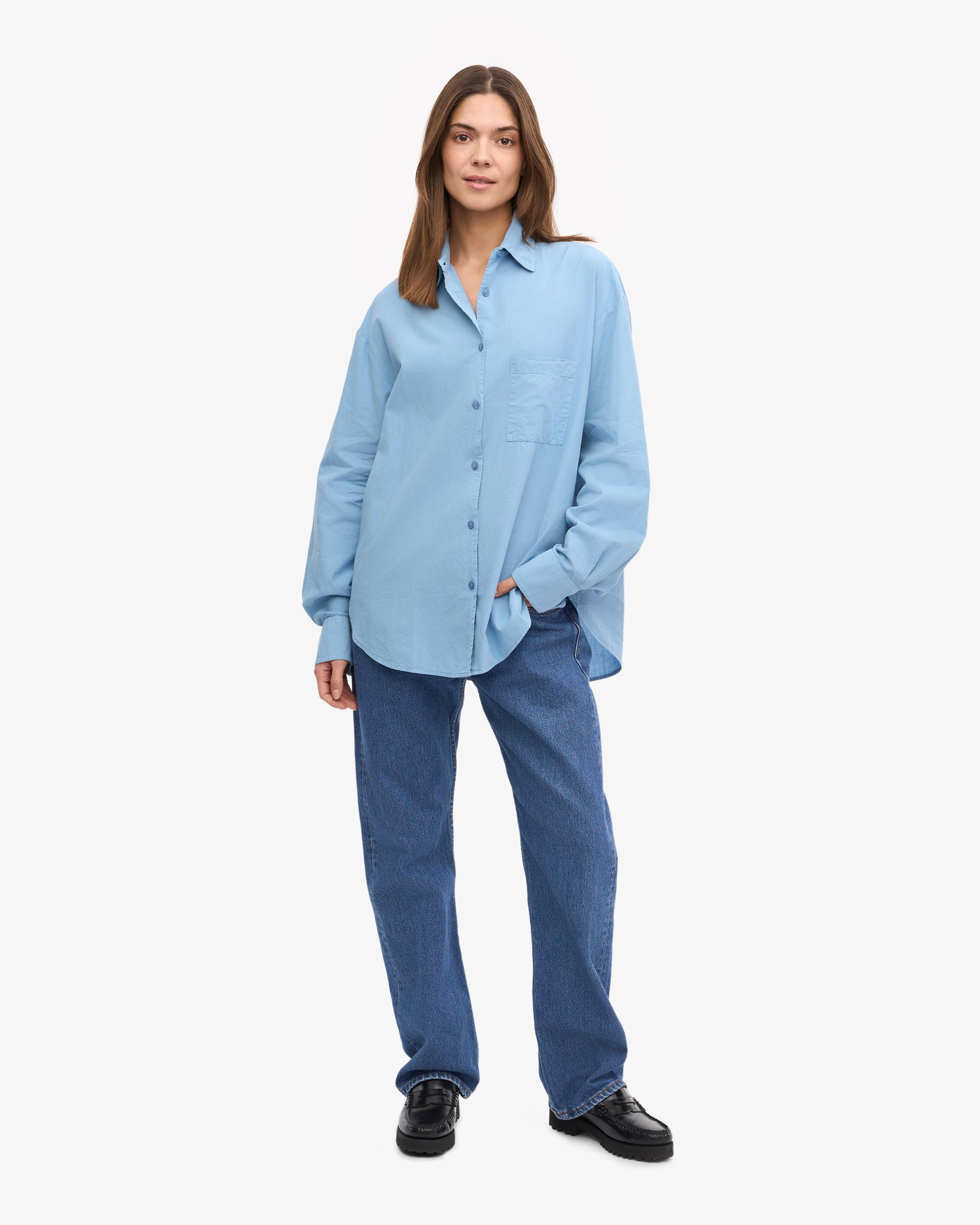 Organic Oversized Shirt - Seaside Blue Product Image