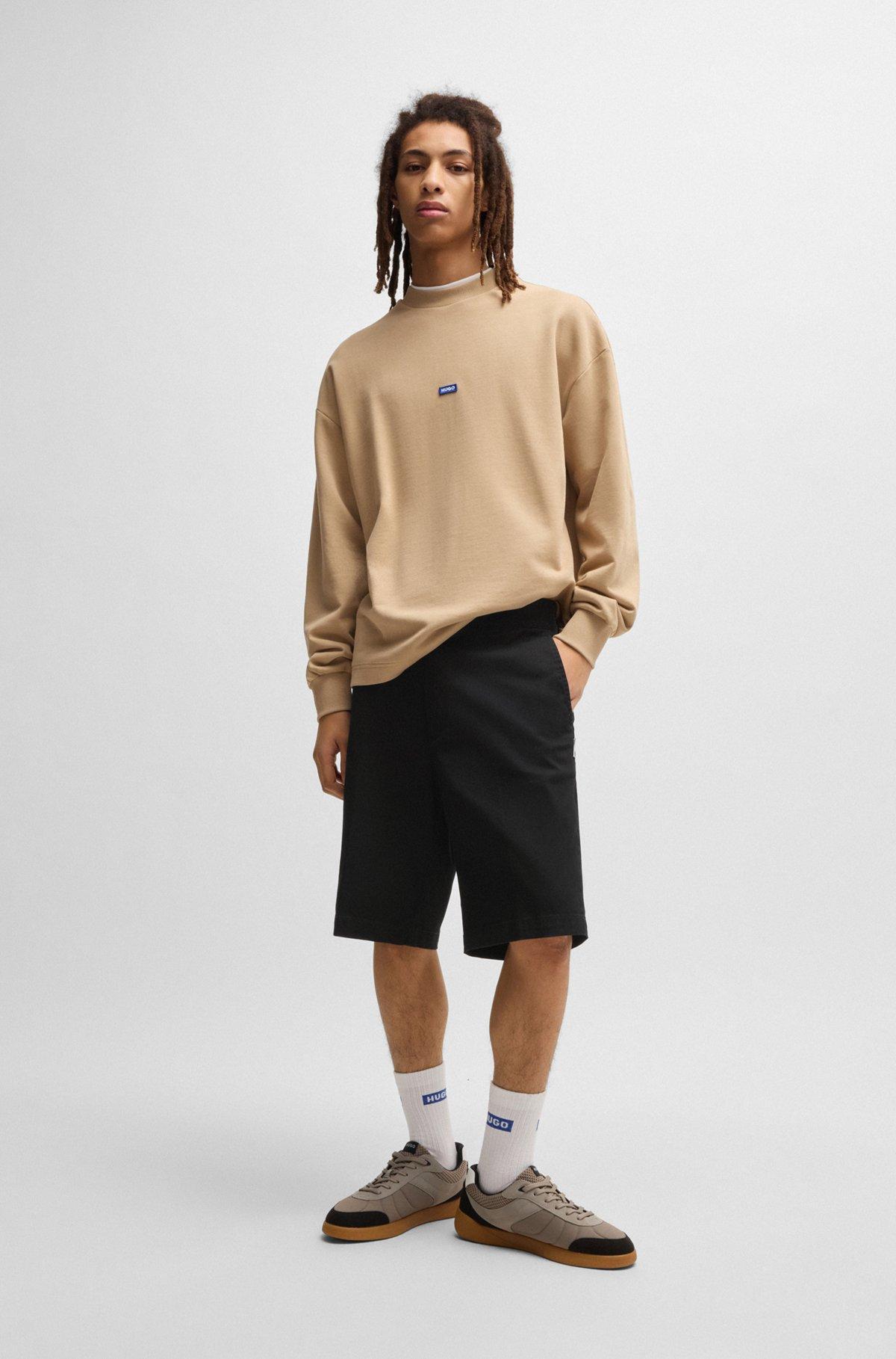 Regular-fit regular-rise shorts in cotton twill Product Image