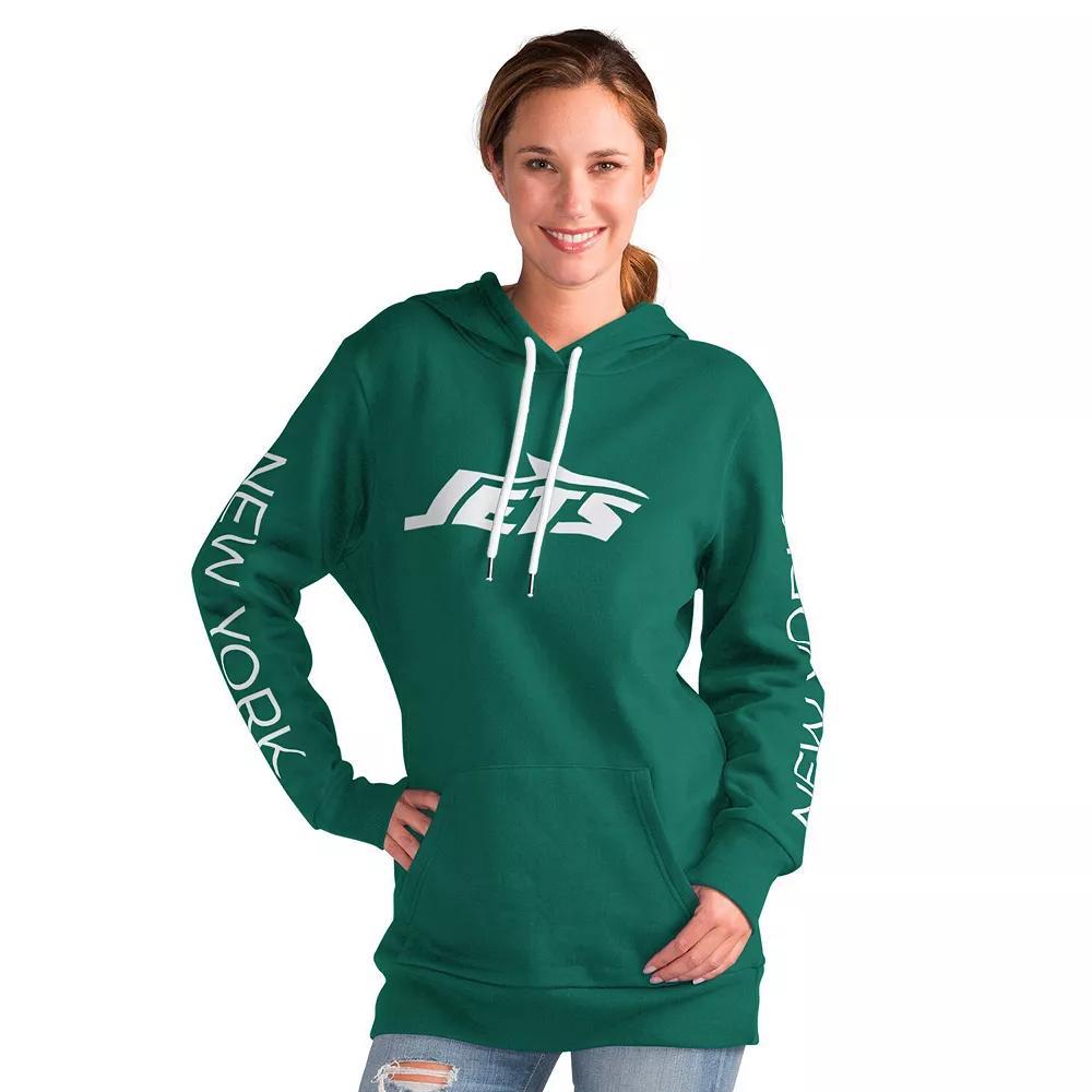 Women's G-III 4Her by Carl Banks Green New York Jets Extra Inning Pullover Hoodie,  Product Image