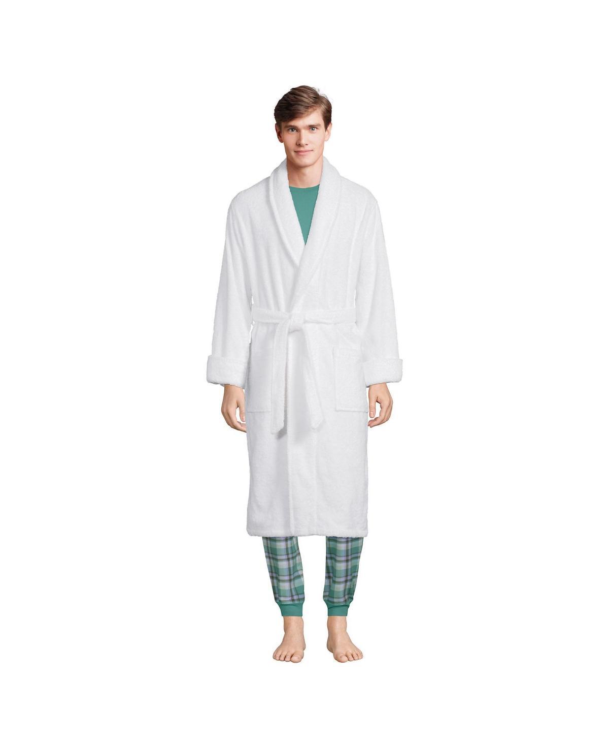 Big & Tall Lands End Calf-Length Turkish Terry Robe, Mens Product Image