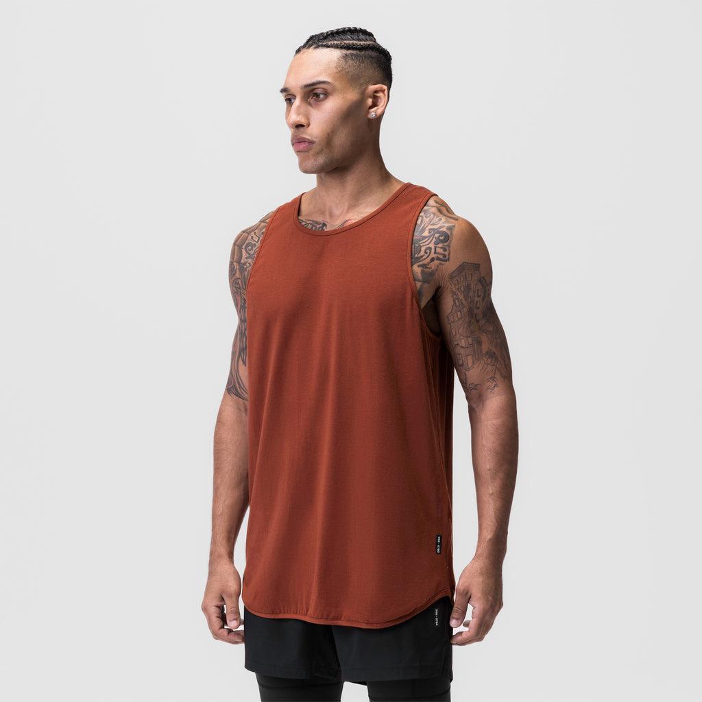 0780. Supima® Extended Tank Top - Rust Product Image