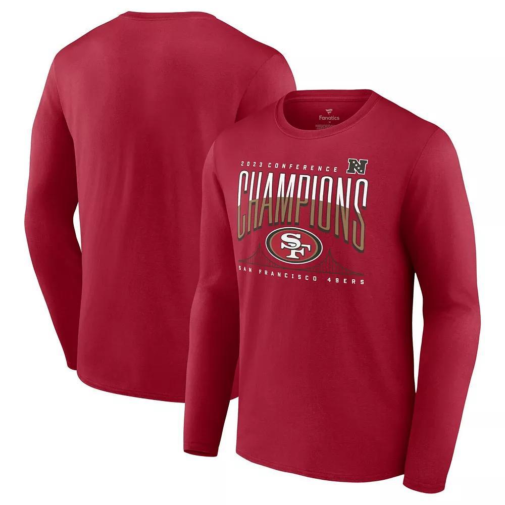 Men's Fanatics Branded Scarlet San Francisco 49ers 2023 NFC Champions Hometown Not Done Long Sleeve T-Shirt, Size: 3XL, Red Product Image