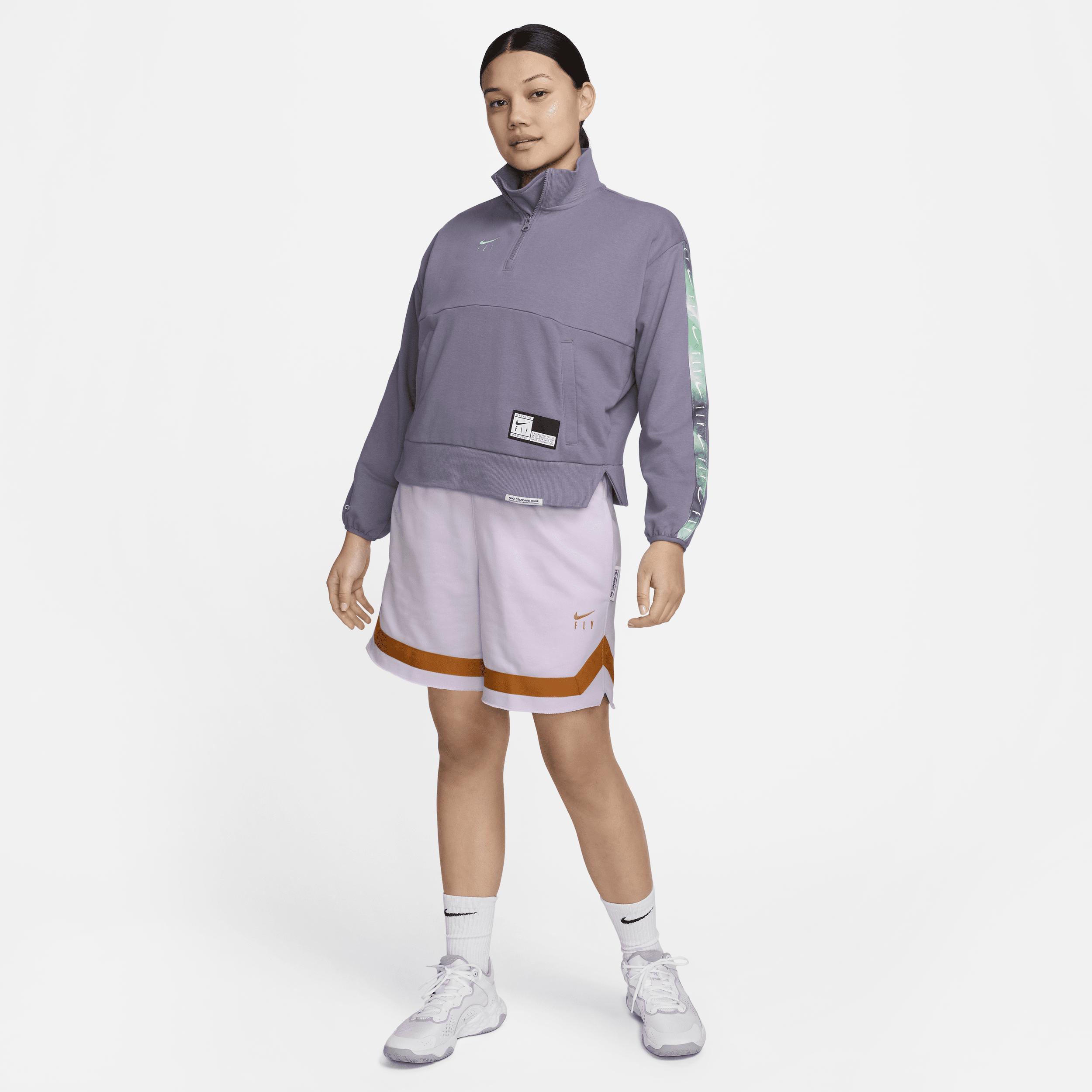 Nike Swoosh Fly Women's Dri-FIT Oversized 1/4-Zip French Terry Basketball Top Product Image