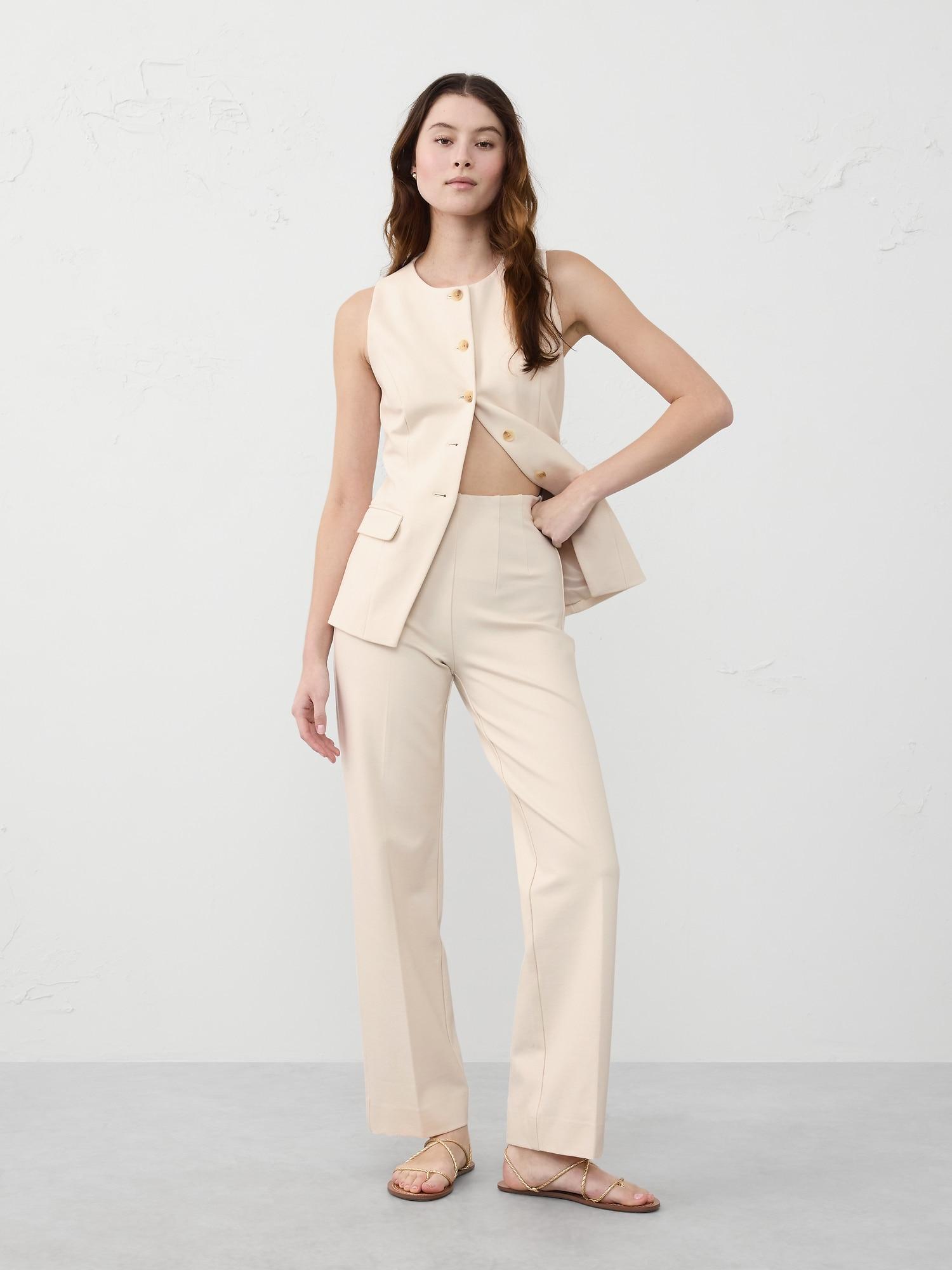 Straight Ponte Pull-On Pant Product Image